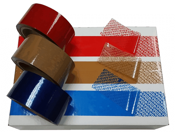 Cinta adhesiva seguridad void 50m x 50mm varios colores