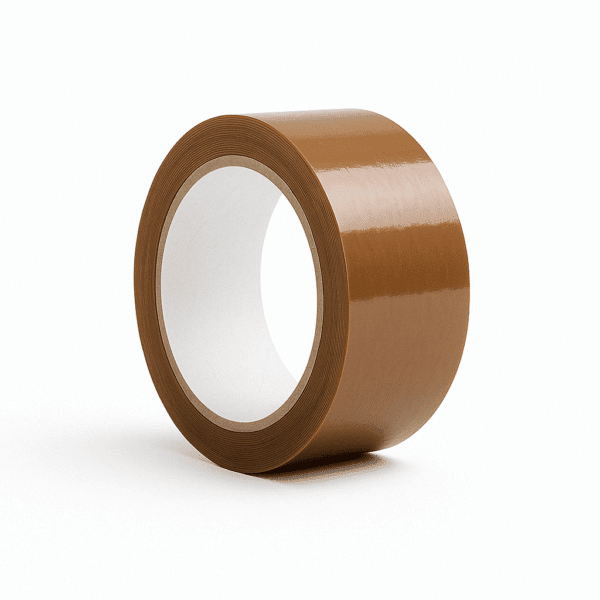 Cinta adhesiva PVC 66m marrón 32 micras solvente varias medidas